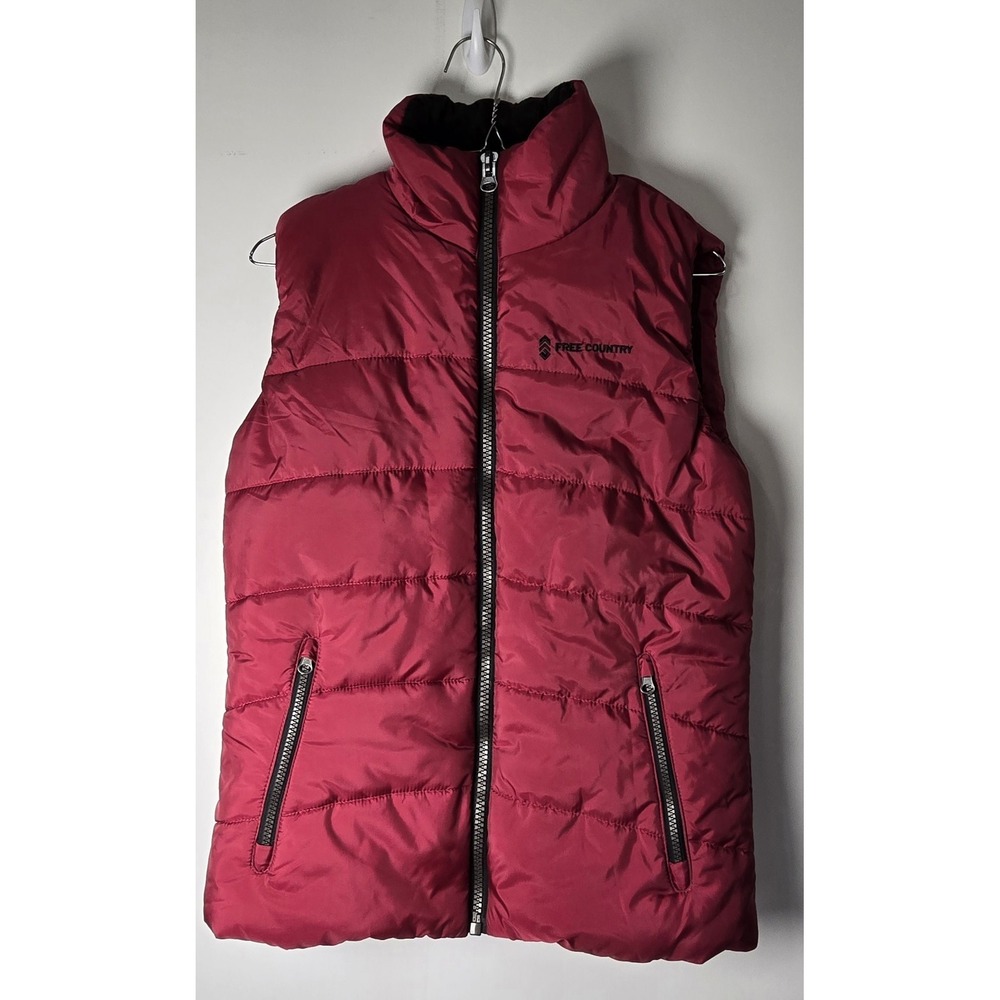 Free country Womens Small Burgandy‎ Quilted Puffer Vest